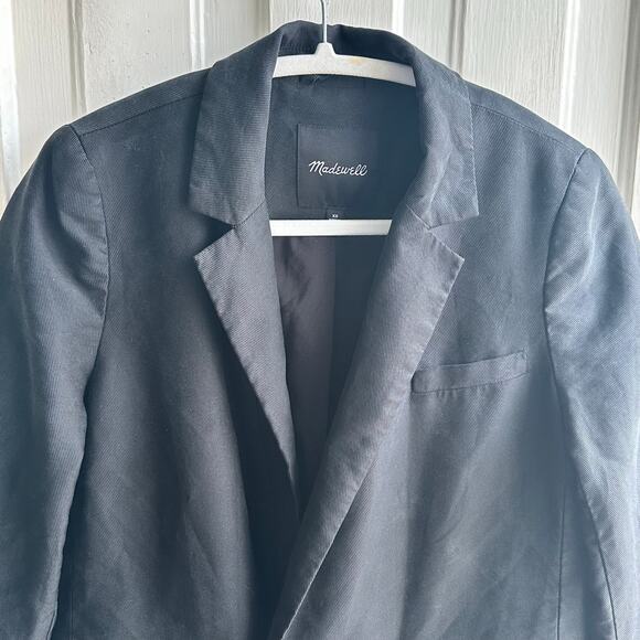 Madewell Caldwell Double Breasted Blazer Black Two Button Edition - Picture 3 of 8